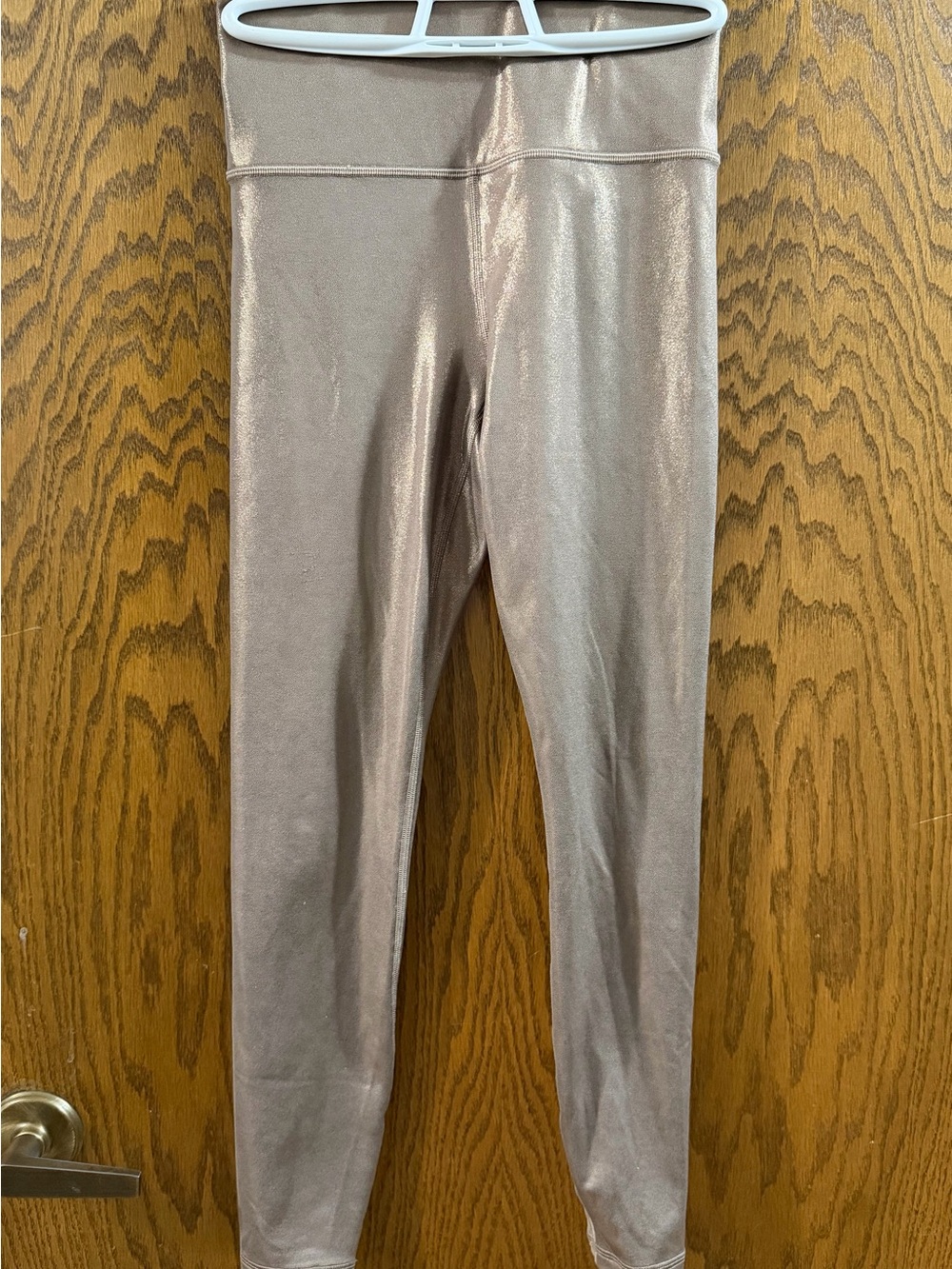 Athleta Elation Shine Tight Leggings XS Metallic Bronze Gold Shimmer
